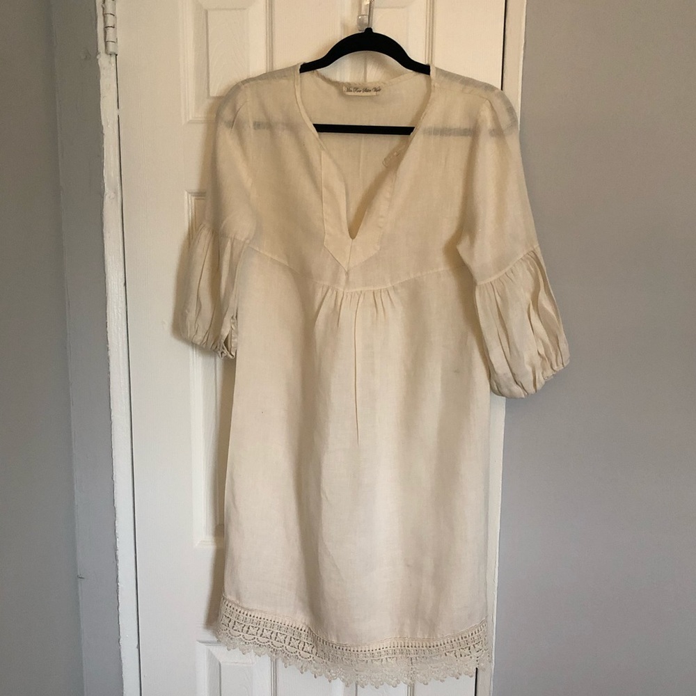 Miss Rose Sister Violet linen dress